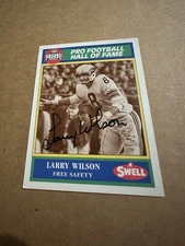 Larry Wilson Signed 1990 Swell Pro Football Hall of Fame #95 Cardinals DEC 2020