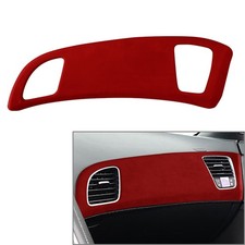 For Chevrolet Corvette C7 14-19 Suede Dashboard Panel Decor Cover Trim Wine Red