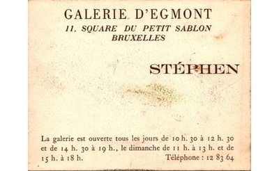 Galerie D'Egmont Brussels Abstract Cityscape Art Card 1960s