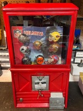 Vintage NFL Football Helmet Vending Machine with 32 Helmets in Capsules Bills