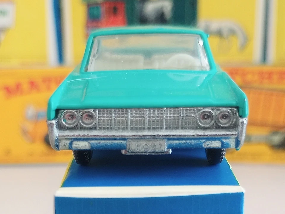 🔥1964 Lesney Matchbox #31 LINCOLN CONTINENTAL ~ verde mar ~ ¡COMO NUEVO!!!🔥 Foto 2 de 4