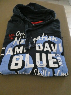 Camp David Herren Hoodie   Kapuzenpullover - Sweatshirt   Größe L   dunkelblau