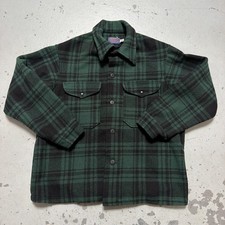 Vintage Pendleton Plaid Flannel Mackinaw Wool Hunting Outdoor Jacket Made USA L