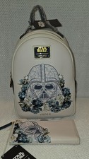 Loungefly Star Wars Vader Blue Floral Rare Mini Backpack Wallet NWT