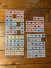 Uncut Proof Sheets 1984 Fun Food Baseball Buttons 99 buttons