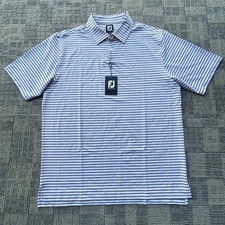 FootJoy Golf Striped Polo Shirt Pink/Grey Size XL NWT