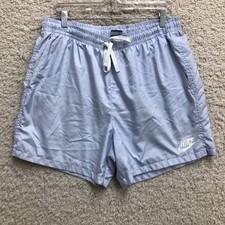 Nike Shorts Extra Large Adult Blue Swoosh Swim Trunks Mesh Lined Surfing Mens XL