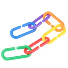 100 Pcs Plastic C-clips Hooks Chain Links Parrot Bird Toys Bird Toys