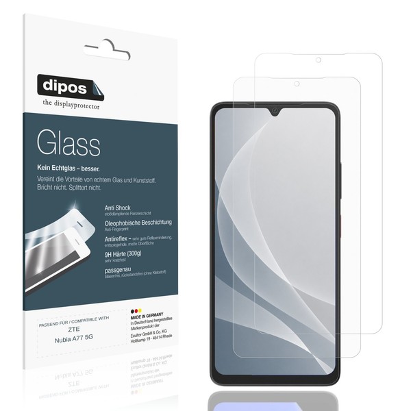 2X Schutzfolie FüR ZTE Nubia A77 5G Matt - Anti-Shock 9H Folie dipos Glass-image