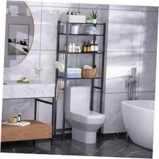  4 Tier Over The Toilet Storage Rack, Bathroom Organizer Shelves Cabinet Above 