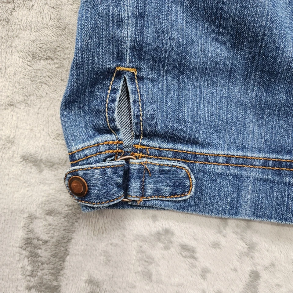 Pantalones de mezclilla Nobo No Boundaries vintage años 90 para mujer 9 juniors tiro bajo capri dobladillo a presión Foto 3 de 4