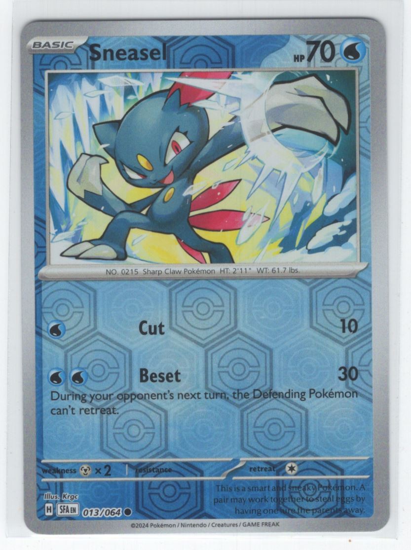 #13 2024 Shrouded Fable ~ Sneasel Reverse Holo