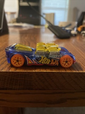 Hot Wheels What-4-2 Transparent Blue & Yellow from Track Builder