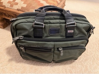 Tumi Alpha Bravo Anderson Slim Briefcase Nylon Leather Business Bag by