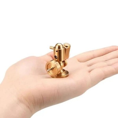 Mini Brass Steam Engine Model   Single Cylinder Toy for Boats or Display