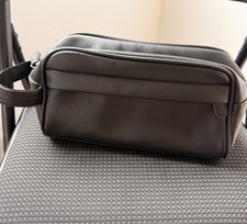 Mens Black Dopp Kit Toiletry Travel Bag, Zip ...
