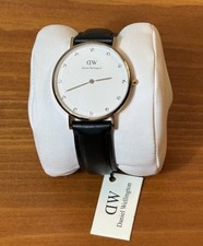 Daniel Wellington Classy Sheffield Rose Gold Black Leather Watch 34mm DW00100076