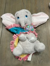 Disney Baby Dumbo Swaddle fringe blanket Lovey Babies Plush 10  