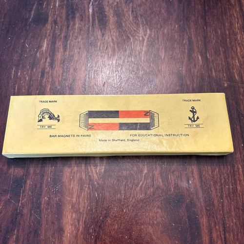 Vintage Bar Magnets in Pairs SHEFFIELD ENGLAND - Original Box
