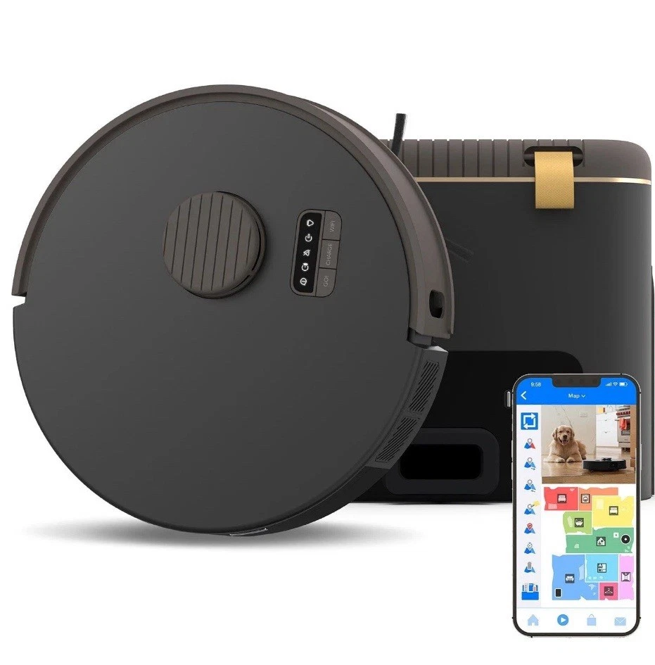 bObsweep Bio Self-Emptying Robot Vacuum & Mop, Black