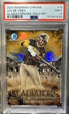Leo De Vries 2024 Bowman Chrome Gladiators of the Diamond Gold 1/50 Padres
