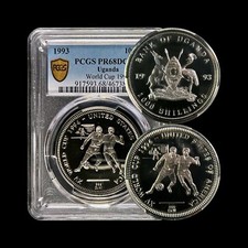 UGANDA. 1993, 1000 Shillings - PCGS PR68 - Top Pop 🥇 FIFA World Cup USA