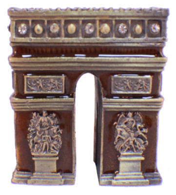 L'Arc De Triomphe Paris France Collectible Hinged Trinket Box With Bling #Bh0030