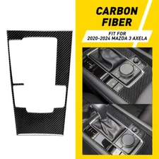 ✅ For Mazda 3 Axela 2020-2024 Carbon Fiber Console Gear Shift Panel Cover