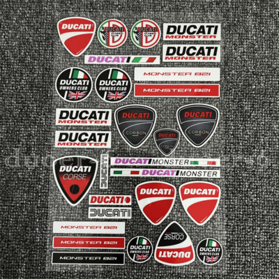 Motorcycle Emblem Decals for Ducati Corse Monster Reflective Bike Badge ...