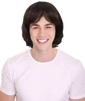 Herren Sänger Perücke | Rockstar Kostüm Haare 70er Popstar Cosplay Party Accessoire