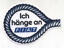 Adesivo Ich hange an FIAT Auto Germania PROMO pubblicità sticker anni 80 FCA