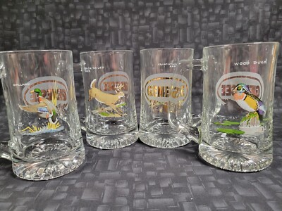 Genesee Wildlife Beer Mugs with 22K Gold and Platinum Decorations - $10 EACH!
