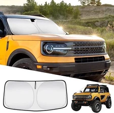 For 2021-2023 Ford Bronco Windshield Sun Shade UV Rays Block Front Cover Shield