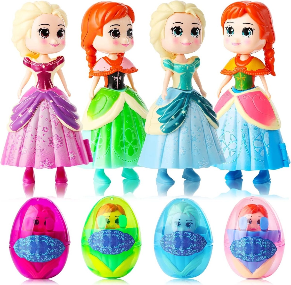 open lace back dress Amazon.com: xutengy 4 Pack Easter Basket Essentials Fillers Gifts Jumbo Princess  Eggs，Deformation Prefilled Deformation Toys for Kids Toddler Boys Girls :  Toys & Games