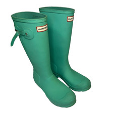 Hunter Original Rain Boots Big Kids Wellington Tall Boy 5 Girl 6 EU 37 Green