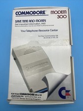 Vintage Commodore Modem 300 Model 1660 With Original Box  User  s Manual