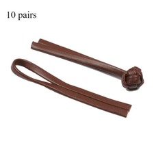 10 Pairs PU Faux Leather Frog Closure Chinese Knots Button Sew Retro Black Retro