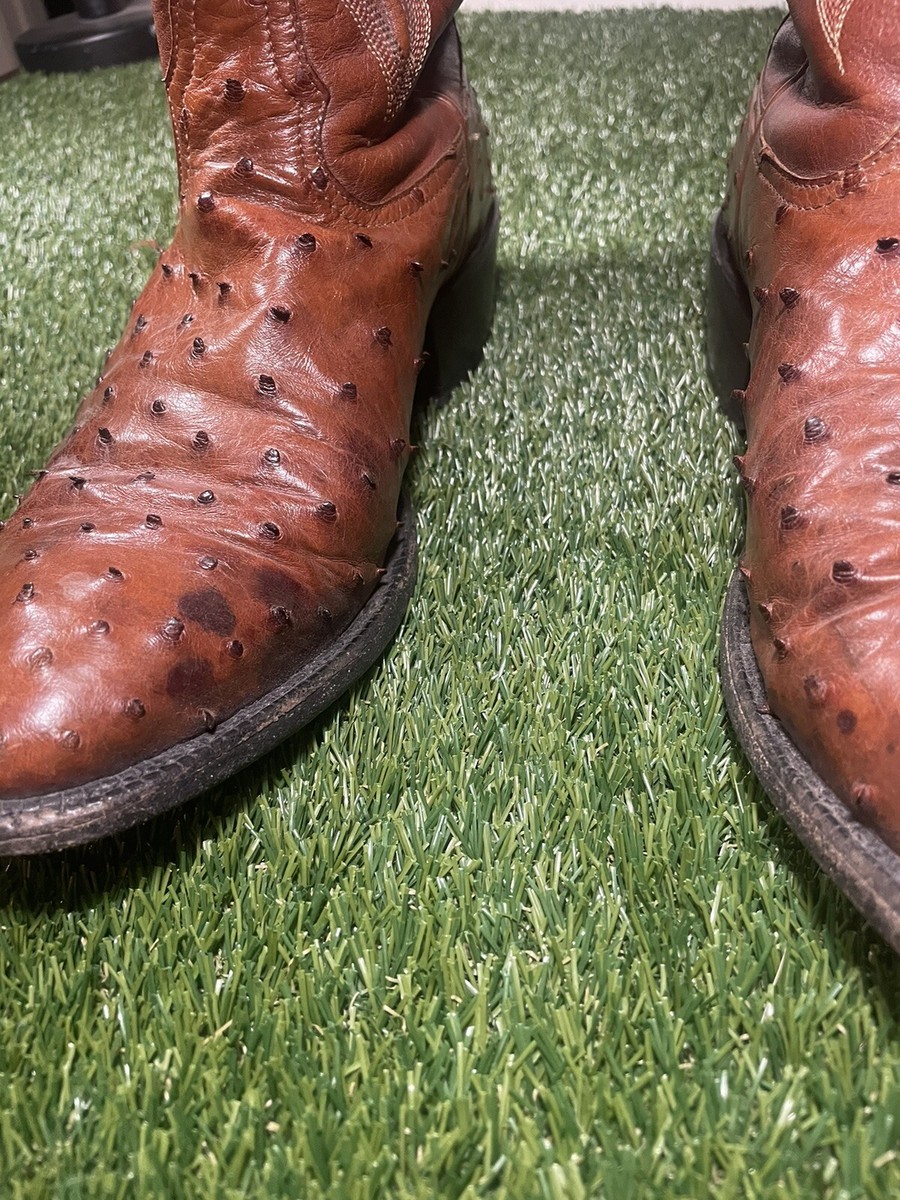 Bottes western cowboy autruche marron homme Nocona taille 7,5