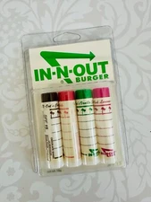 New In N Out Burger Set of 4x Shake Flavor Lip Balm Chapstick Sealed