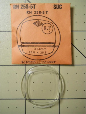 Verre De Montre Eterna En Plastique Cristal - 31mm - Très Bon état - Occasion