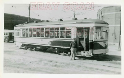 8CC782 RP 1940er/1950er KANSAS CITY PUBLIC SERVICE RAILWAY CAR #1243 8th& HARRISON