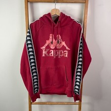 Kappa Hoodie Sweatshirt Mens Small Red Graphi...