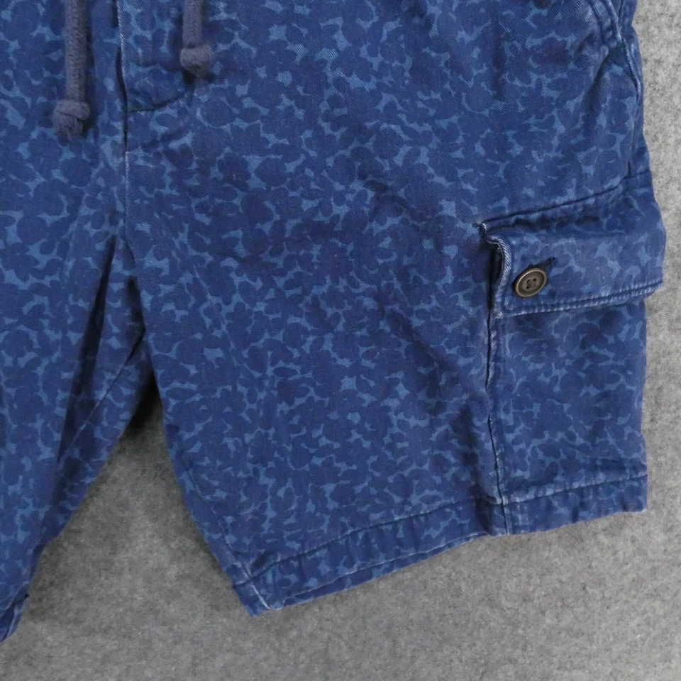Pantalones Cortos Abercrombie & Fitch Hombre Medio Carga Azul Floral Cordón Cintura Foto 4 de 4