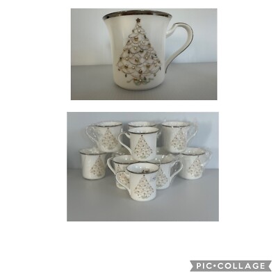 Noritake Palace Christmas Platinum Mug ~ MULTIPLE AVAILABLE ~ SOLD INDIVIDUALLY