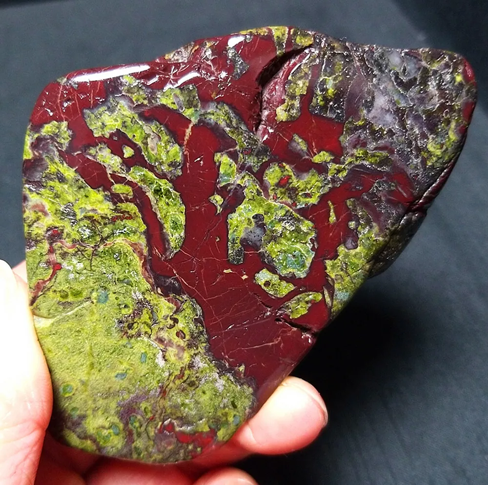 TOP 212.9G Natural rough Dragon Blood Stone Jasper Crystal block A654