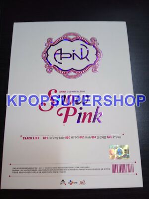 APink 2nd Mini Album - Snow Pink Autographed Signed Inside Front