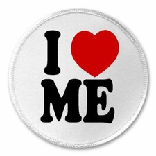 I Love Me 3" Iron-On Sew Patch Funny Joke Humor Self Love Custom Name Badge Gift