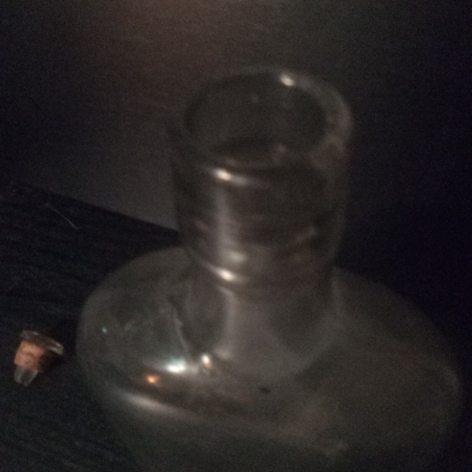 Antique Charles Boldt Clear Glass Whiskey Bottle Glass/Cork Top Seriff