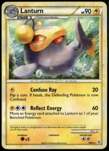 Lanturn Rare - HGSS Unleashed 18/95 2010 LP+ Pokemon Card