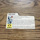 Vintage 1984 GI Joe File Card  STORM SHADOW COBRA NINJA